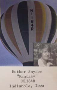 balloon of Esther Snyder